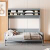 Queen Size Murphy Wall Bed With Sofa - Gray - Image 22