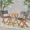 Evergreen - Outdoor Dining Set With Dining Table And 2 Chair - Brown - Image 2