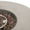 Modern Outdoor 50, 000 Btu Round Concrete Propane Fire Pit, Lightweight Design - Light Gray - Image 13