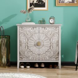 2 Door Cabinet, Suitable For Bedroom - Light Gray