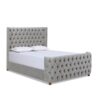Brooklyn - Queen Tufted Panel Bed Headboard And Footboard Set - Opal Gray - Image 2