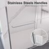 Semi Frameless Double Sliding Shower Door With 6Mm Sgcc Tempered Glass - Chrome - Image 10