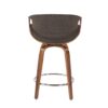Curvini - Mid-Century Modern Counter Stool (Set of 2) - Walnut / Charcoal - Image 5