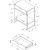 Accent Side Table, Storage Drawer, Modern - Dark Gray - Image 7