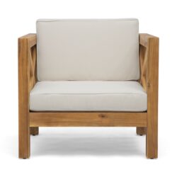 Brava - Modern Club Chair With Water Resistant Cushions - Beige
