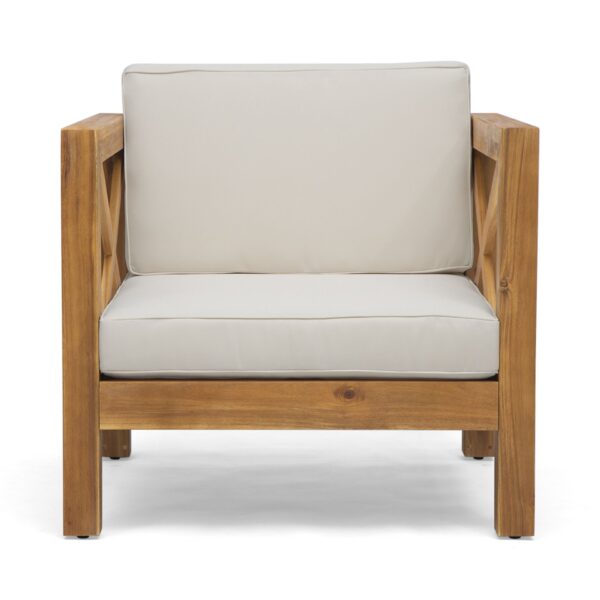 Brava - Modern Club Chair With Water Resistant Cushions - Beige