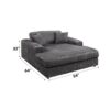 Hilde Chaise - With 2 Pillows - Dark Gray - Image 7