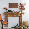 Pumpkin Ornament Decor For Holiday Harvest Festival Fall Festival & Thanksgiving (Set of 2) - Orange / White - Image 12