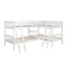 Twin L-Shaped Bunk Bed With Ladder - White - Image 3