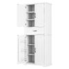 Bathroom Storage Cabinet With Multi Functional Storage Space, Drawer With Slide Rails, Adjustable Shelf - White - Image 13