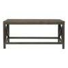 Industrial Cross Metal Coffee Table - Pewter - Image 10
