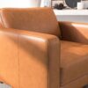 Catherine - Leather Lounge Chair Leather - Brown / Tan - Image 6