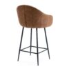 Modern Style Counter Height Bar Stools, With Comfortable Upholstery, Durable Metal Legs Ensure Stability - Brown - Image 11