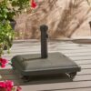 Wheelie - Umbrella Base Square Concrete Patio Stand With Stainless Steel Handle - Green - Image 6