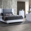 Moon - Smooth Nightstand With LED - White - Image 4