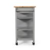 Contemporary Kitchen Cart With Wheels - Gray - Image 7