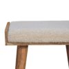 Boucle Tray Style Footstool - Cream - Image 6
