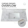 Elegant Bathroom Vanity Top With Rectangular Undermount Ceramic Sink Sintered Stone - White - Image 5