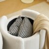 Cozy Boucle Storage Ottoman: Stylish Comfort With Hidden Storage - White - Image 5