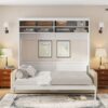 Queen Size Murphy Wall Bed With Sofa - White - Image 25