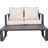 Double Sofa With Rectangular Coffee Table, American Cloth Cushion Tino Tino - Milky White - Image 2