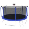 168.11" Trampoline With Basketball Hoop, Astm Approved Reinforced Type Outdoor Trampoline With Enclosure Net - Blue - Image 2