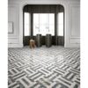 Waterjet Marble 2 Color Marble For Floor And Wall Polished Marble Tile Stone 1 Box Each Pattern 4 Pieces - White / Gray - Image 2