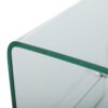 Modern Tempered Glass TV Stand With Shelf And Open Back Design - Clear - Image 13