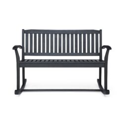 Baxter - Rocking Loveseat - Dark Gray