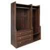 Open Wardrobe Storage For Bedroom - Brown - Image 6