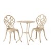 Nassau - Cast 3 Pieces Bistro Set - Sand - Image 2