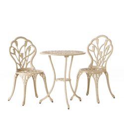 Nassau - Cast 3 Pieces Bistro Set - Sand