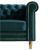 Chesterfield - Velvet Sofa 84.65" For Living Room - Green - Image 8