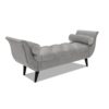 Alma - Tufted Flared Arm Entryway Bench - Opal Gray - Image 2
