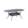 Oval 6 Person 72" Long Aluminum Dining Set Sunbrella With Cushions - Gray / Ivory - Image 5