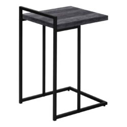 Accent Table, C - Shaped, Versatile Design - Black