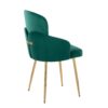 Dahlia - Contemporary Dining Chair (Set of 2) - Gold / Green - Image 4