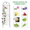 2 Pack Metal Garden Trellis For Climbing Plants Outdoor Rustproof Plant Support Rose Trellis Netting Trellis - Black - Image 11