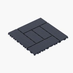 Zz Style Patio Deck Tiles, Diy Module Interlocking Decking Tiles Floor Tile Outdoor And Indoor, Easy And Quick Installation Court Tiles For Porch Poolside Balcony Backyard 44 Pieces - Dark Gray