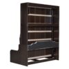 Queen Size Murphy Wall Bed With Cushion, Space Saving Design, And Construction - Espresso - Image 6