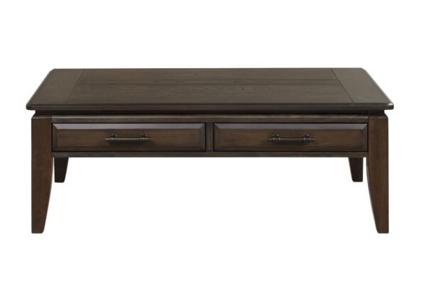 Traditional Cocktail Table With Storage - Mahogany