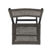 Bistro Foldable Chair With Wicker Backrest (Set of 2) - Gray / Brown - Image 12