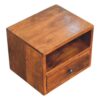 Solis - 1 Drawer Wall Mounted Nightstand - Brown - Image 8