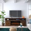 Farmhouse - Electric Fireplace TV Stand For TVs Up To 100" - Aged Whiskey - Image 11