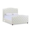 Marcella - Queen Upholstered Shelter Headboard Bed Set - Antique White - Image 4