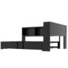 Full Size Daybed With Trundle, Storage Cabinets And USB Ports - Black - Image 11