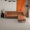 Addison - Right Sectional Leather Sofa - Cognac - Image 9