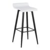 Ale - Contemporary Fixed Height Bar Stool (Set of 2) - Black / White - Image 2