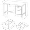 Computer Desk For Home Office, Laptop, Left, Right Set - Up, Storage Drawers, And Contemporary & Modern - Black - Image 5
