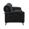 Eilene - Top Grain Leather Sofa - Black - Image 3